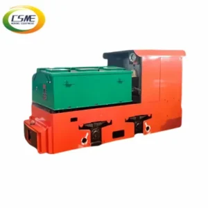 Locomotora de vía estrecha con batería eléctrica para minería subterránea