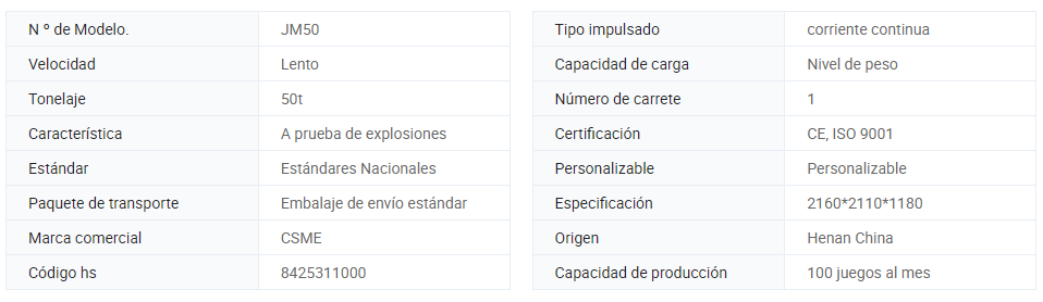 Cabrestante de gran tonelaje para minería